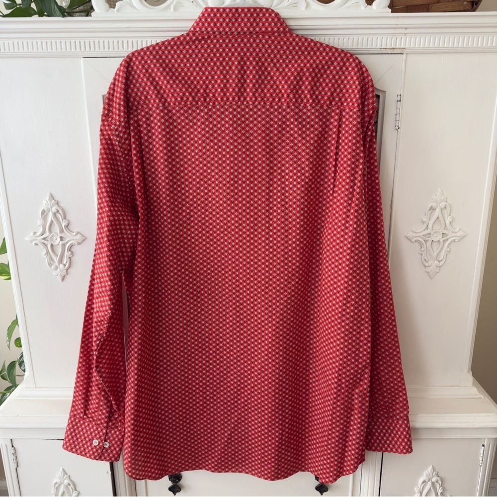 Authentic Vintage Salvatore Ferragamo 
Floral Print Cotton Button Front Shirt - Picture 9 of 11